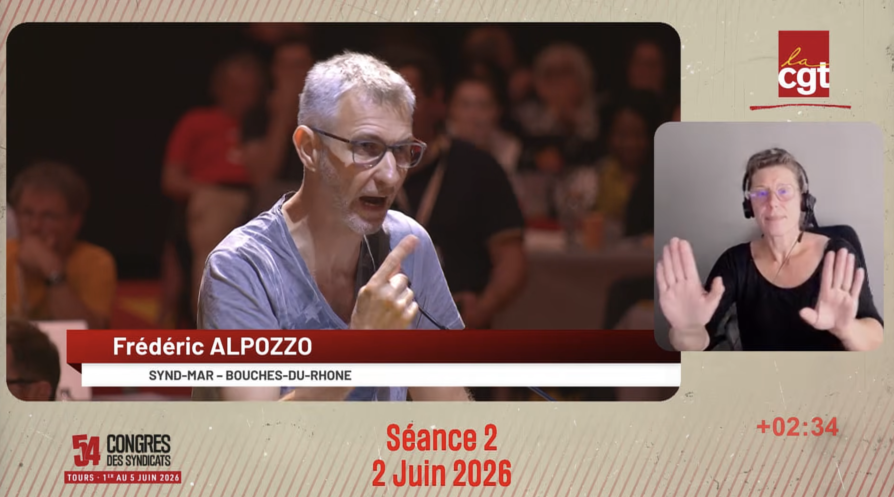 INTERVENTION MUSCLÉE AU CONGRÉS CGT