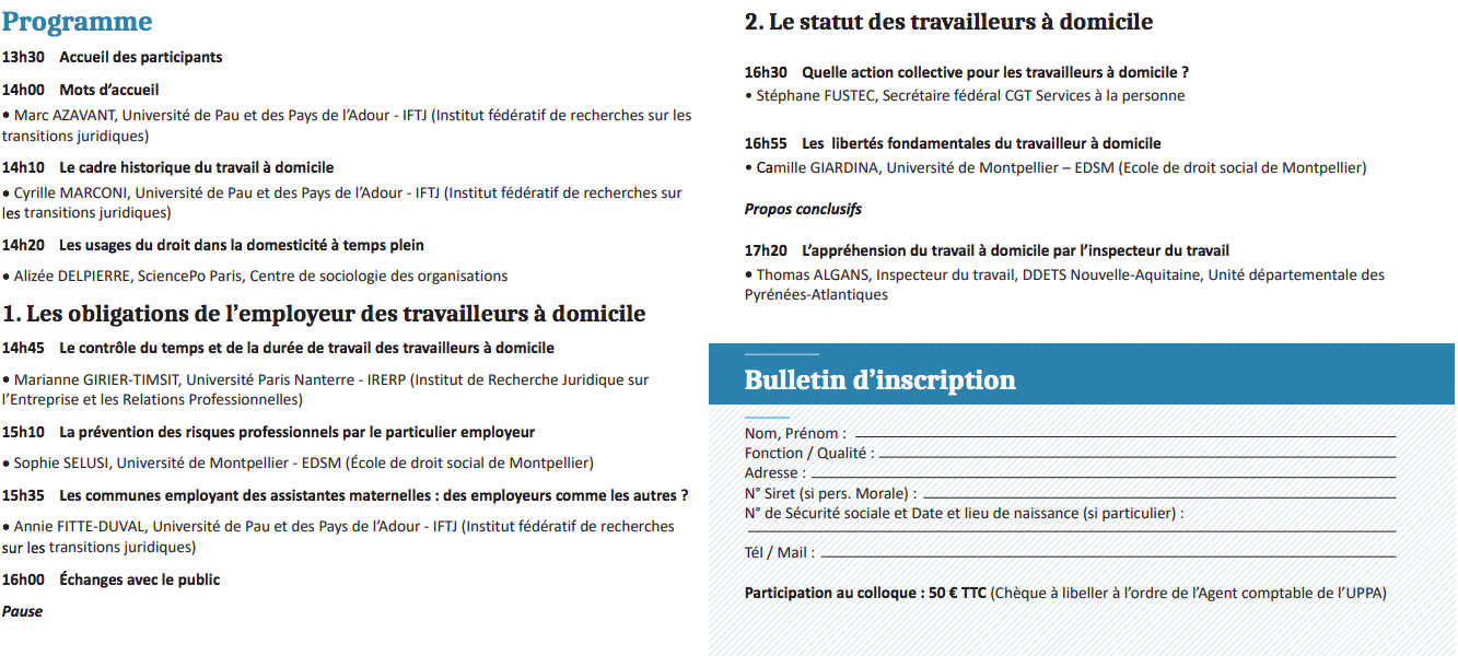 Le travail à domicile saisi par le droit social