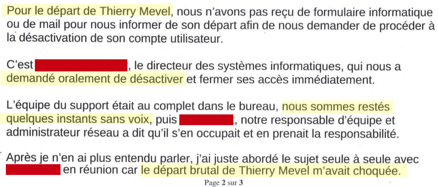 témoignage d'une salariée