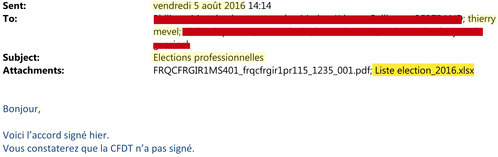 Diffusion des candidatures - 05/08/2016